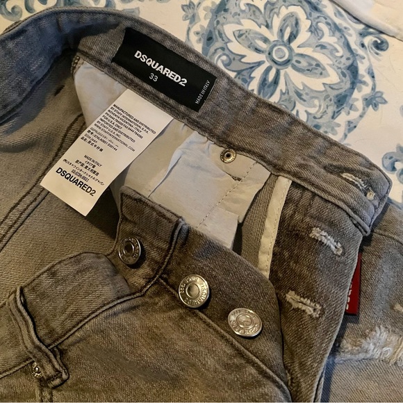 DSquared2 Grey Skinny Jeans - Picture 6 of 9